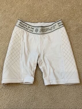 RIP-IT Women’s White Sliding Compression Shorts for Softball - Size XS